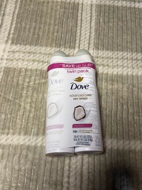 Dove Advanced Care Dry Spray Antiperspirant Deodorant - Twin Pack, White